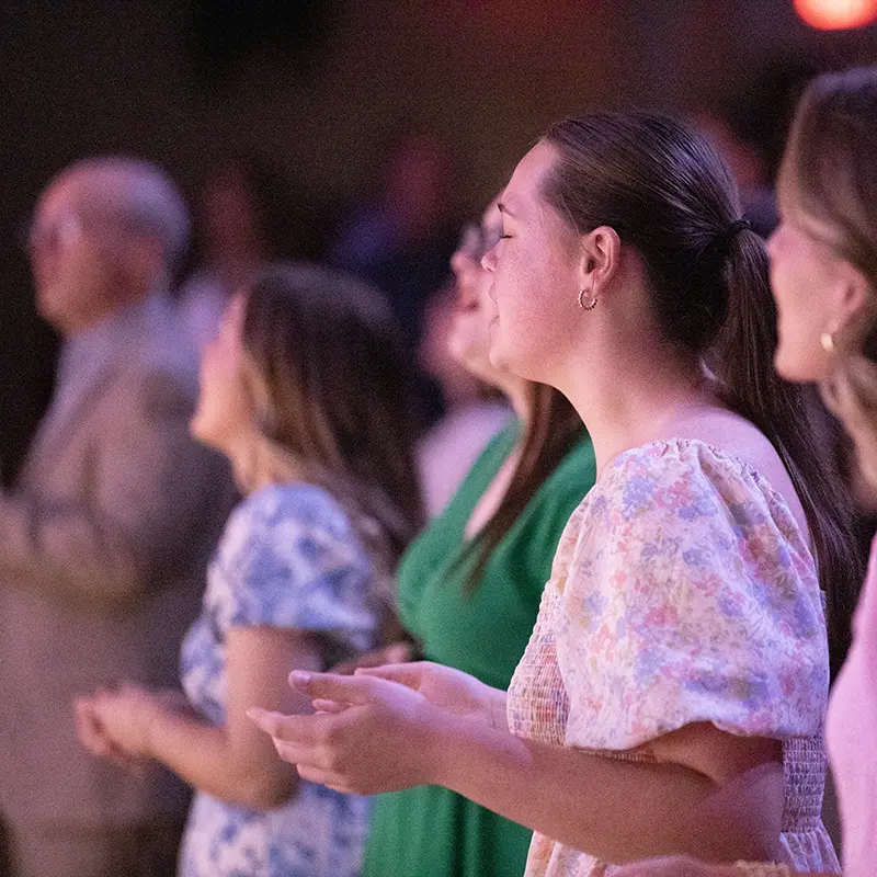 Singing in church